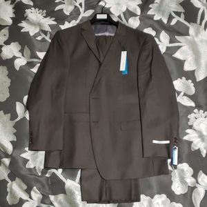 Perry Ellis Men's Two Piece Suit Grey/Brown 48 R